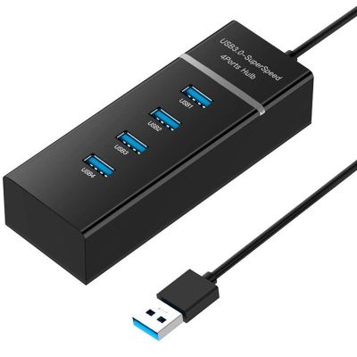 ✘ USB 3.0 HUB 4 Port Multi HUB Splitter Adapter 5Gbps Super Speed With LED Light For Mac OS Laptop PC Mini USB HUB 3.0