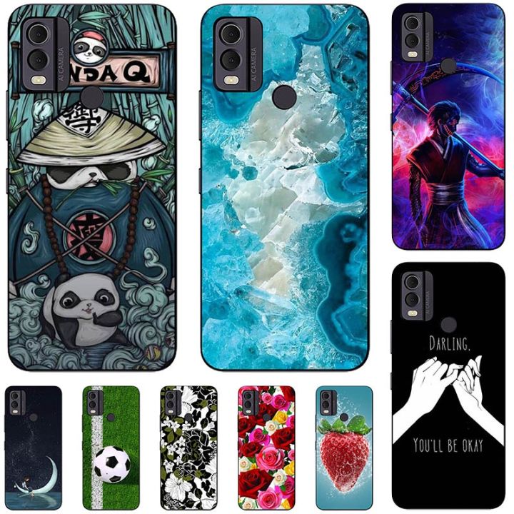 เคสโทรศัพท์รูปการ์ตูนซิลิโคนนิ่มสำหรับ-nokia-c32-c22-nokia-g22เคสแฟชั่นกรอบลายดอกไม้