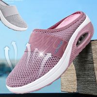 Women Wedge Breathable Slippers 2023 Summer Anti-slip Premium Sandals Vintage Casual Female Platform Shoes Plus Size 43 Slides