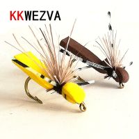 KKWEZVA 14pcs fishing fly lures insect dry locust floating type insect similar to artificial fly bait Trout bait fishing Tackle