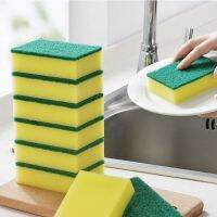 【hot】 5/10/20 Pcs Double-sided Cleaning Dishwashing Sponge Household Scouring Dish Sponges