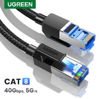 สายอินเตอร์เน็ต Lan แบบถัก UGREEN CAT8อีเธอร์เน็ตเวิร์ก40Gbps 2000Mhz แมว8 RJ45สำหรับแล็ปท็อป PS 4