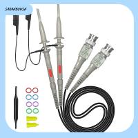 SARAHBOWSH 2pcs สีดำสีดำ เครื่องแสดงคลื่นกระแสไฟฟ้าของ P6100 100MHz 1X 10X หัววัด โพรบ Oscilloscope หัววัดคลิป