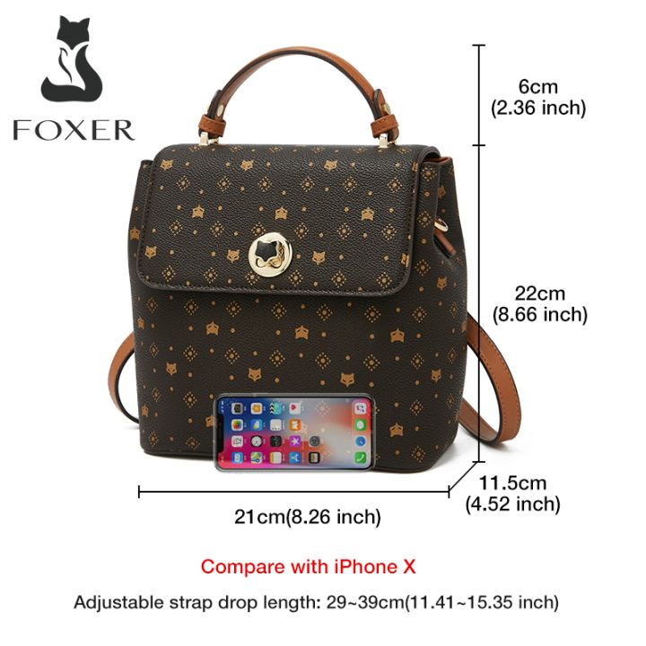 foxer-กระเป๋าสะพายหลังผู้หญิง-ใหม่กระเป๋าแฟชั่นขนาดใหญ่เป็นมิตรกับสิ่งแวดล้อมวัสดุ-pvc-กระเป๋าเดินทางโลโก้ลายนูน