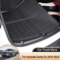 สำหรับ Hyundai Santa Fe TM 2019 ~ 2023 2022 2021รถ Trunk Mat Boot Cargo Liner ถาดด้านหลังกระเป๋าเดินทางพรมแผ่นอุปกรณ์เสริม