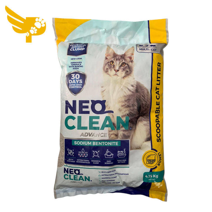 Neo Clean Advance 4.15kg - Sodium Bentonite - Lemon Scent - Clumping ...