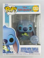 Funko Pop Disney Lilo &amp; Stitch - Stitch With Turtle #1353 (กล่องมีตำหนินิดหน่อย)