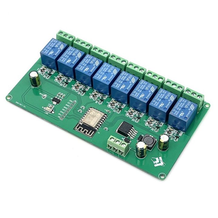 2x-esp8266-wifi-8-channel-relay-module-esp-12f-development-board-power-supply-5v-7-28v-wireless-wifi-module