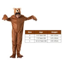 Reneecho Kids Bear Costume Animal Bear Hoodie Cosplay Purim Carnival Costume Children 2021 New Arrival