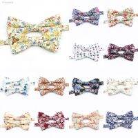 ❉ Cotton Floral Parent-Child Bowtie Set Bow Tie Necktie For Men Wedding Party Business Suits Gravata Pink Yellow Butterfly Cravats