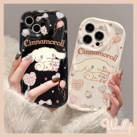 เคสการ์ตูน Cinnamoroll สำหรับ Infinix Hot 10 11 12 Play 30 20 9 Play 30i 9 8 Note 12 G96 Smart 5 Smart 7 6 Plus 6 Lite 3D ขอบลอนน่ารักลูกโป่งหัวใจกราฟฟิตีแบบนิ่ม