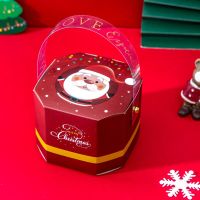 กล่องกระดาษคริสต์มาสสำหรับเด็ก (ห่อของขวัญและถุง) กระเป๋าใส่กล่องลูกอมของขวัญถุงบรรจุของขวัญอุปกรณ์ตกแต่งคริสต์มาสนาตาลปีใหม่แบบทำมือ