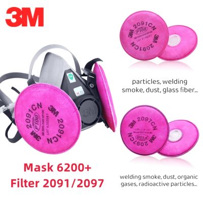 ✑ 3/7/11in1 3M 6200 Dust Mask Filters 2091 2097 Painting Smoke Filteration 99.97 Welding Industry Safety Security Dust Proof Mask