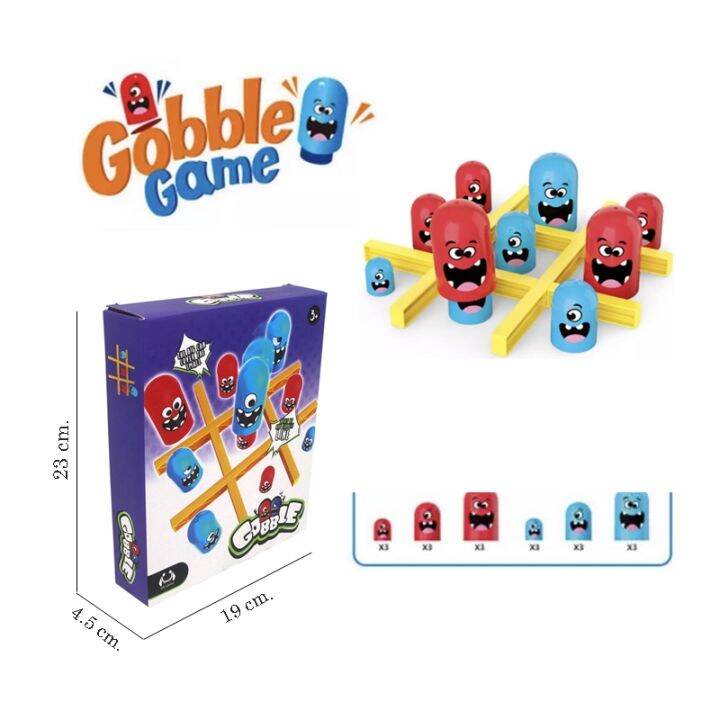 tic-tac-toe-big-eat-small-gobble-board-game-เกมกระดาน-ox