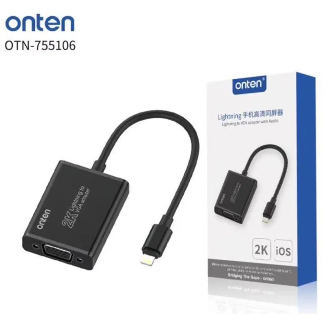 ONTEN755106 Lightning TO VGA ADAPTER with Audio Lazada