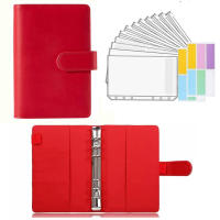 A6 PU หนัง Binder Budget Planner เงินสดซองกระเป๋าสตางค์ระบบงบประมาณซอง Binder กระเป๋าสำหรับงบประมาณ