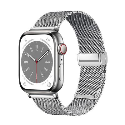 Magnetic Buckle Strap For Apple Watch 8 7 Milanese Loop Band 44mm 45mm 42mm 42mm 38mm Bracelet Correa For iWatch Ultra 49mm Belt Straps