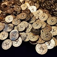 【jw】♣▫  10Pcs/Set Genshin Mora Chest Game Metal Coin Strengthen Morax Props Accessories