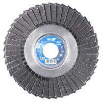 HHW จานทรายซ้อนหลังอ่อนสำหรับขัดเหล็กและสแตนเลส เบอร์ 120 FLEXIBLE FLAP DISC for steel and stainless steel Grit 120