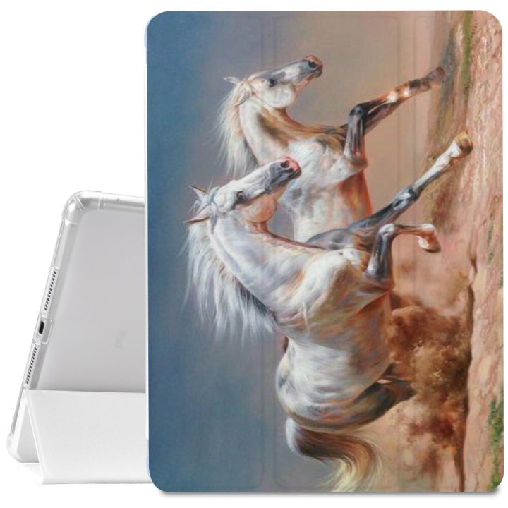 2023-ม้าสีขาวสัตว์นุ่มเคสสำหรับไอแพด10-9อากาศ4เคสซัมซุง2020สำหรับ-ipad-9-7-6th-10-2รุ่น8th-mini-6-12-9-ipad-pro