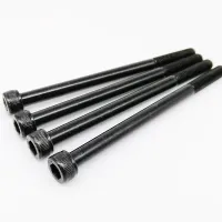 1/10pc M3 M4 M5 M6 M8 Black Grade 12.9 Steel Lengthened Long Allen Hexagon Hex Socket Cap Head Screw Bolt Half Thread L 30-300mm