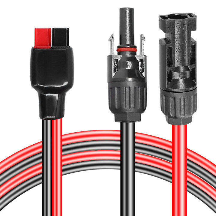 Solar Panel Cable Connector Portable 12AWG Power Cord MC4 to 45A Solar