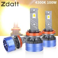 Zdatt 4300K H1 H7 LED H4 HB3 HB4 H8 H11 LED Headlight 100W Canbus 18000LM Car Light Bulbs 9005 9006 Fog Lamps 12V Auto HeadLamp Bulbs  LEDs  HIDs