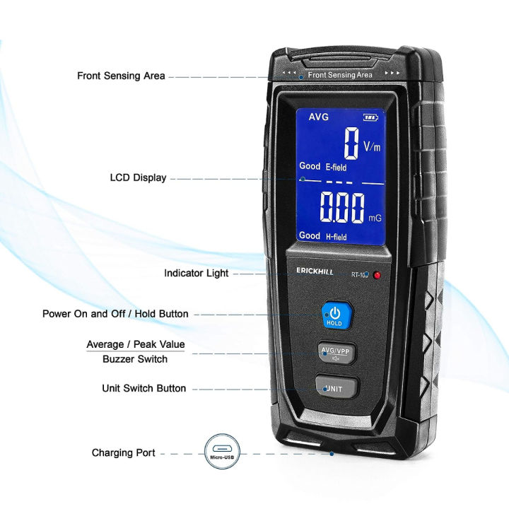 erickhill-emf-meter-rechargeable-digital-electromagnetic-field-radiation-detector-hand-held-digital-lcd-emf-detector-great-tester-for-home-emf-inspections-office-outdoor-and-ghost-hunting-black-blue