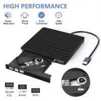 แบบพกพา USB 3.0 Slim External DVD RW CD Writer Drive Burner ไดรฟ์ฟรี Disk Reader Player ออปติคัลไดรฟ์สำหรับแล็ปท็อป PC แท็บเล็ต H