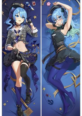 [$ AA ร้อน] ปลอกหมอนลายอนิเมะปลอกหมอนตกแต่ง Vtuber Hoshimati Suisei Dakimakura Waifu ลาย2ด้านของขวัญปลอกหมอนรองขาสำหรับออกกำลังกาย