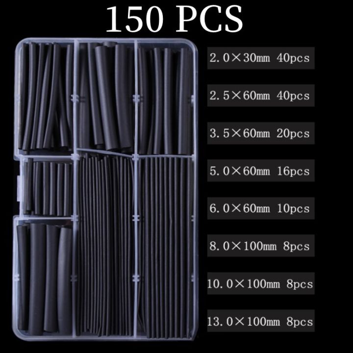 150-pcs-black-boxed-2-1-times-shrink-heat-shrink-sleeve-set-thermoresistant-tube-wire-insulated-polyolefin-diy-kit-chrome-trim-accessories