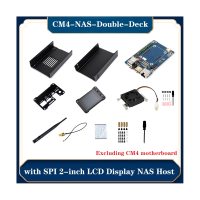 CM4-NAS-Double-Deck with SPI 2-Inch LCD Display NAS Host for CM4 Computing Module (Without CM4)