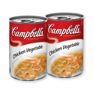 สินค้ามาใหม่! แคมเบลล์ ซุปผักเข้มข้น 305 กรัม x 2 กระป๋อง Campbells Vegetable Soup 305g x 2 Cans ล็อตใหม่มาล่าสุด สินค้าสด มีเก็บเงินปลายทาง