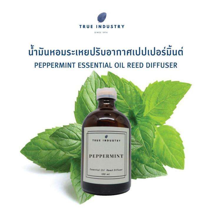 น้ำมันหอมระเหย-เปปเปอร์มิ้นต์-สำหรับปรับอากาศ-peppermint-essential-oil-reed-diffuser