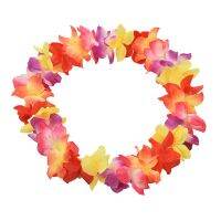 Rayua เป่า Leis จำลองผ้าไหมดอกไม้ Leis เต้นรำปาร์ตี้แฟนซีชุดพวงมาลัย8สี