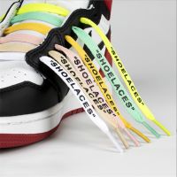 [Fashion goods060]HighLetter พิมพ์สะท้อนแสงสีสันแบน Shoelaces ผู้หญิง MenCasualSneakers รองเท้า Laces อุปกรณ์เสริม