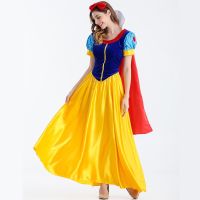 Adult Cosplay Plus Size Dress Girl Princess Dress Women Adult Cartoon Princess Snow White Halloween Party Costume