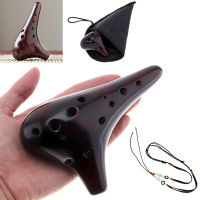 12หลุม Alto Tone C ที่สำคัญขลุ่ยขลุ่ยเซรามิกตำนานของ Ocarina เครื่องดนตรีมืออาชีพรมควัน Fluta Ocarina