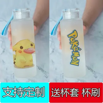 560ML Pokemon Anime Water Bottle Pikachu kawaii kids Portable Plastic Water  Glass Pokemon Adult High Capacity Sports Water Cup