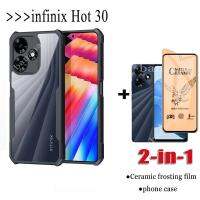 2in1 Infinix Hot 30เคสสำหรับ Hot30 Hot 3 0เคสโทรศัพท์อะคริลิค + เซรามิคฟิล์มฝ้า