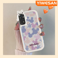 เคส Chenyyka สำหรับ Xiaomi MI Redmi โน๊ต11 S Note 10S Note 10S Poco M5s Note 11 SE เคสการ์ตูนน่ารักสีม่วง-ชมพูมิกกี้เมาส์มีขอบเคสโทรศัพท์โปร่งใสเลนส์กล้องถ่ายรูปสีสันสดใสเคสกันกระแทกกันกระแทก