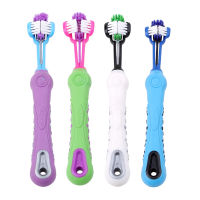 Hot Selling Three Sided Pet Toothbrush Dog Brush Addition Bad Breath Tartar Teeth Care Dog Cat Cleaning Mouth YH-461651 Brushes  Combs