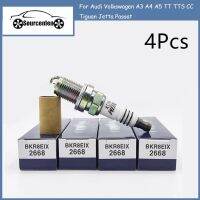 ZZOOI 4Pcs BKR8EIX 2668 Spark Plug Iridium IX for Audi Volkswagen A3 A4 A5 TT TTS CC Tiguan Jetta Passat 2668 IK24 F4CS D12Y IK24 IK22