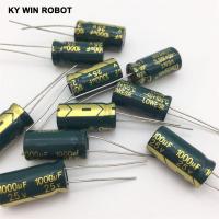 free shipping 10pcs Aluminum electrolytic capacitor 1000uf 25v 10*20 Electrolytic capacitor Hot sale