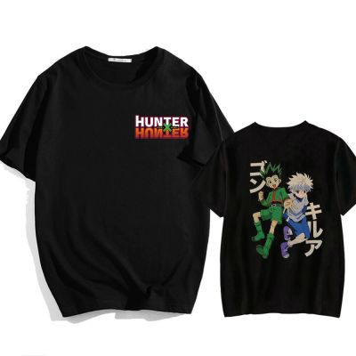 Hunter X Hunterเสื้อยืดผู้ชายO-คอสั้นเสื้อT Anime Gon Killua Tee Harajuku