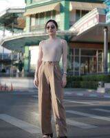 กางเกงเอวสูงขายาวทรง Vintage เอวจีบปล่อยสะโพก Brand MAYADA BOUTIQUE