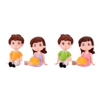 4Pcs Romantic Couple Figurines Mini Landscape Pendant Resin Craft Garden Scene Decoration