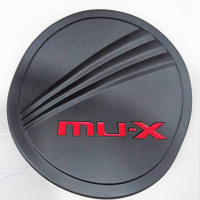 ครอบฝาถังน้ำมัน mu-x สีดำด้านโลโก้แดง