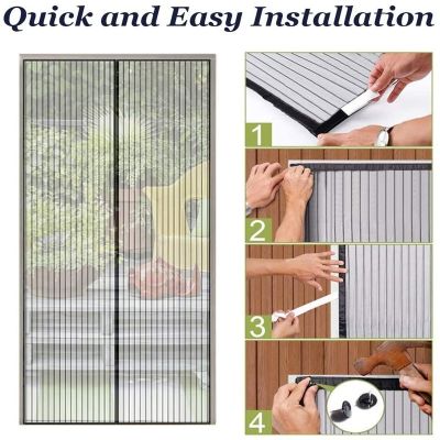 【LZ】 Large Size Mosquito net for door Magnetic Mosquito net door Automatic closing Anti fly insect mosquito mesh on door