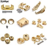 YEAHRUN Brass Counterweight Diff Cover Portal Drive Housing Bumper Axle Mount For 1/10 TRX4 TRX6 RC Car Upgrade Parts  Power Points  Switches Savers